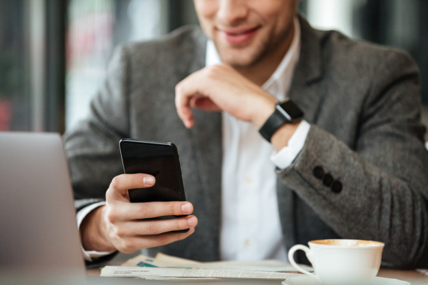 Businessman Using Finance Apps