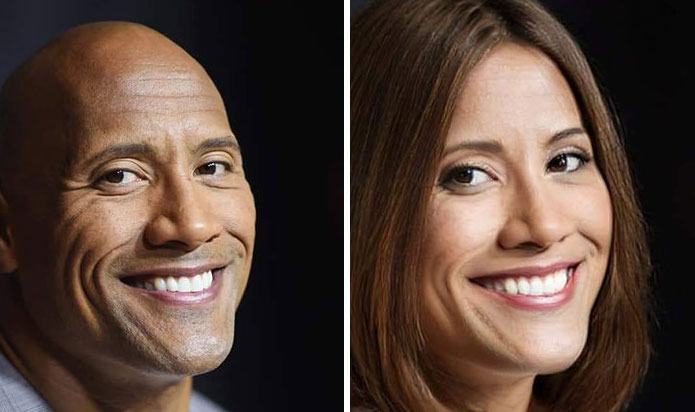 Dwayne Johnson Gender Swap Using FaceApp