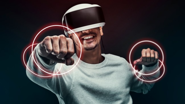 Man Experiencing Virtual Reality